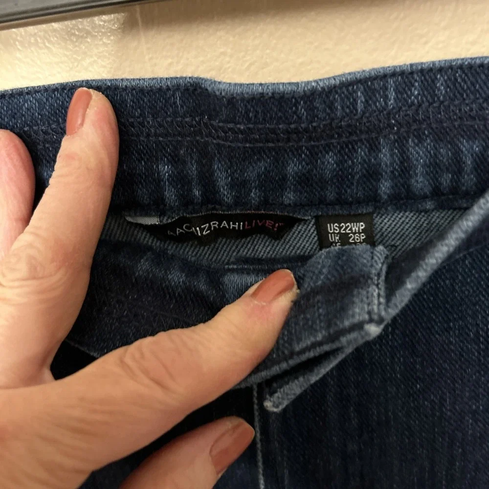isaac mizrahi 20W Petite Stretch Indigo Denim‎ Jeans